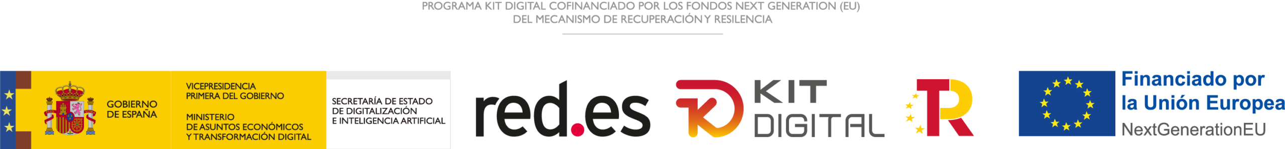 Financiado por la Unión Europea - NextGenerationEU. Gobierno de España, Plan de Recuperación, Transformación y Resiliencia, Red.es y Programa Kit Digital